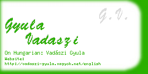 gyula vadaszi business card